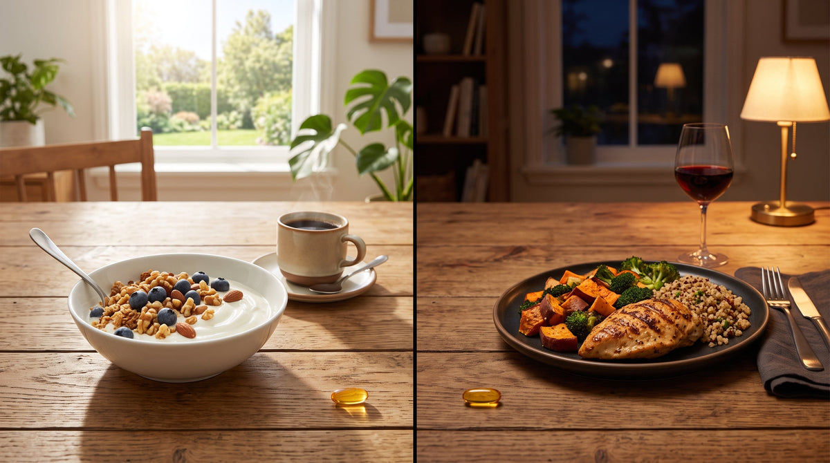 Vitamin-D-Kapsel zum Frühstück und zum Abendessen