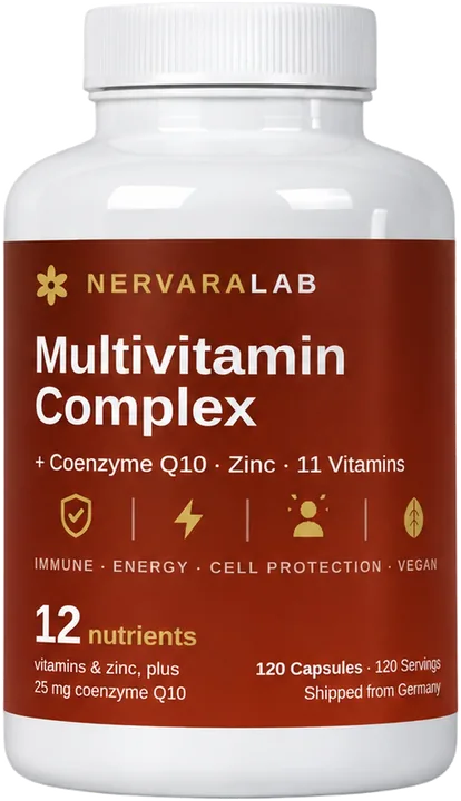 NervaraLab Multivitamin Komplex Kapseln mit Coenzym Q10, 120 Stück